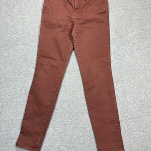 Market & Spruce Women’s Skinny Leg Jeans Color Rust Terracotta Sz 4 Mid Rise